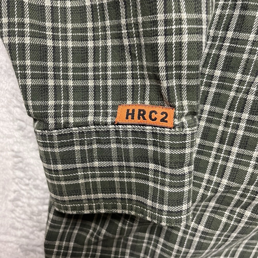 Wrangler Shirt Mens XLT Green Plaid Riggs Workwear FR Fire Resistant HRC2 - Picture 8 of 11